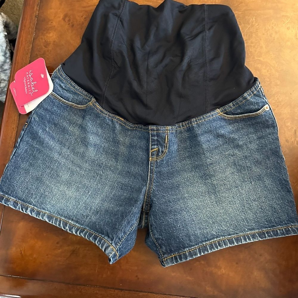 Over Belly Maternity Jean Shorts - Isabel Maternity by Ingrid & Isabel NWT - Picture 13 of 16